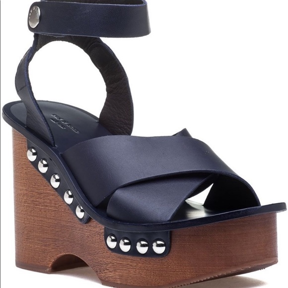 Rag & Bone Hester wooden platform Rare sold out wood boho - Picture 2 of 4